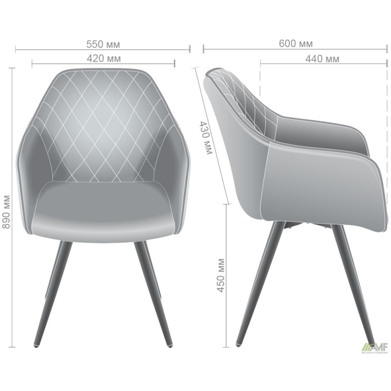 Крісло поворотне Galaktika чорний/червоно-коричневий (A555353)