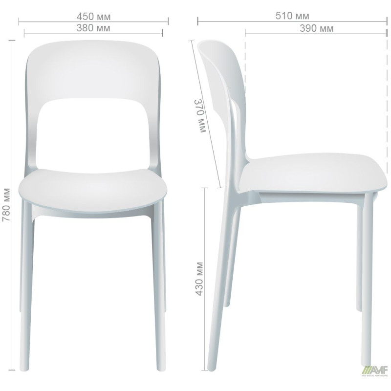 Стілець Joy пластик білий (A555422)