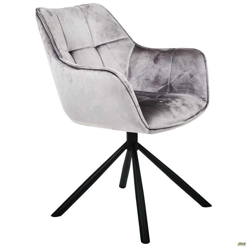 Кресло поворотное Jasmin вельвет теплый серый (A555550)