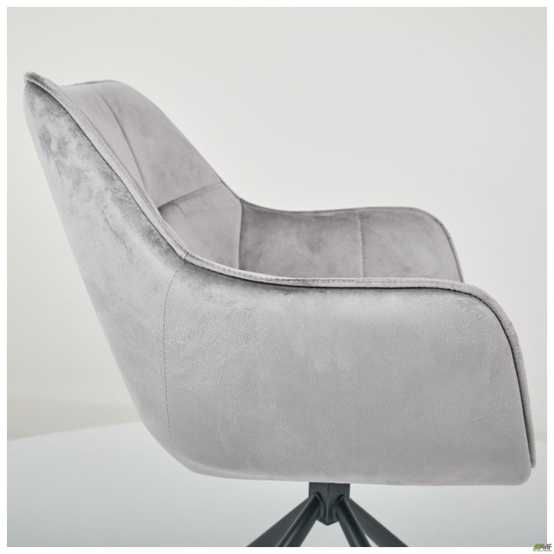 Кресло поворотное Jasmin вельвет теплый серый (A555550)