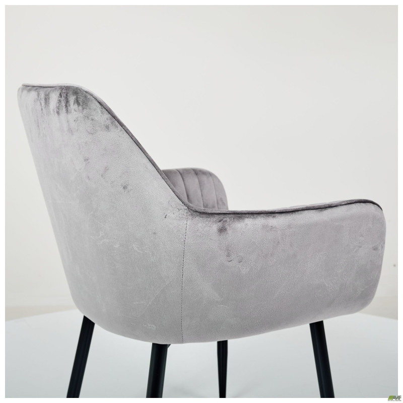 Кресло Paula-C вельвет тепло серый (A555556)