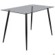Стол Umberto черный/стекло тонированное серое (A555560)