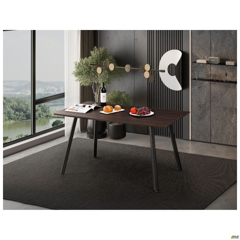 Стол Sheffield черный/МДФ темно-коричневый (A555566)