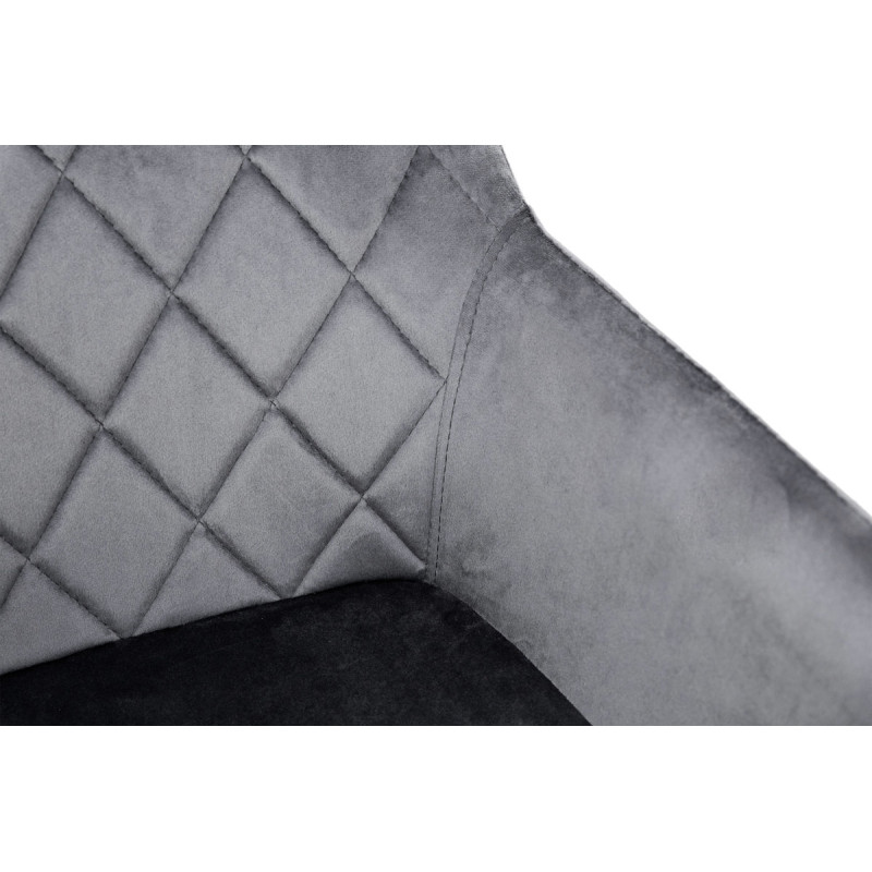 Стул Томас XS-2836, черный/велюр серый (А0057182)