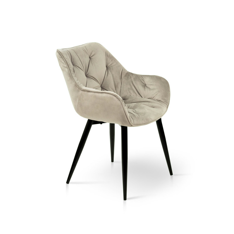 Крісло Парадіз HC-R18, чорний/велюр пісочний (А0055038)