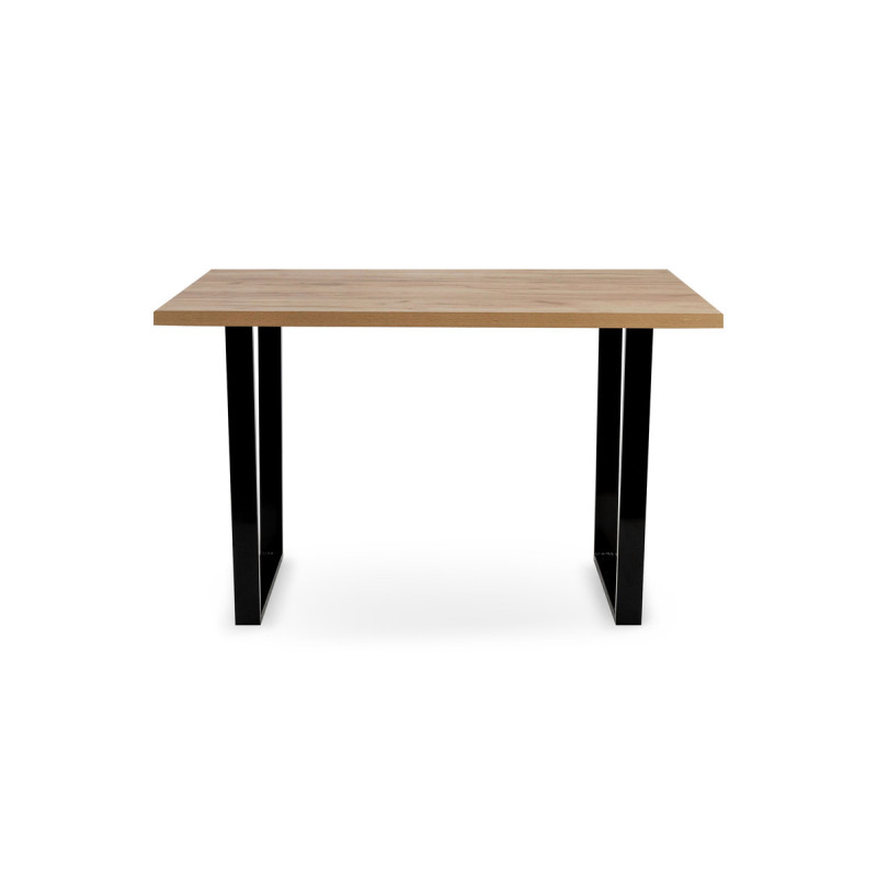 Стіл Кентукі 120/80*75, крафт золотий /чорні ноги (А0058009)