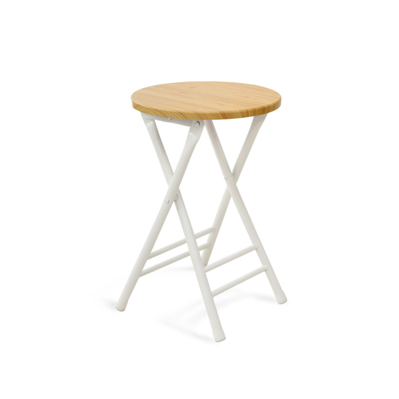 Табурет раскладной Чип, натуральный/белый (А0057941)