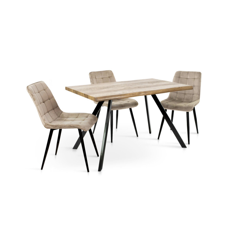 Стіл Метрополь, (120*80), чорний/штучний шпон MDF (А0056310)