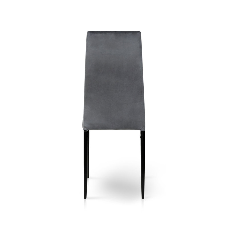 Стілець Айс, чорний/велюр темно-сірий (А0057601)