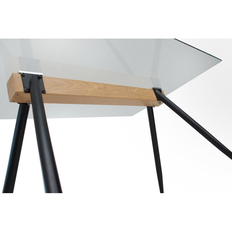 Стіл Ешлі XS-1263, (120*80), чорний/термодрук (А0050895)