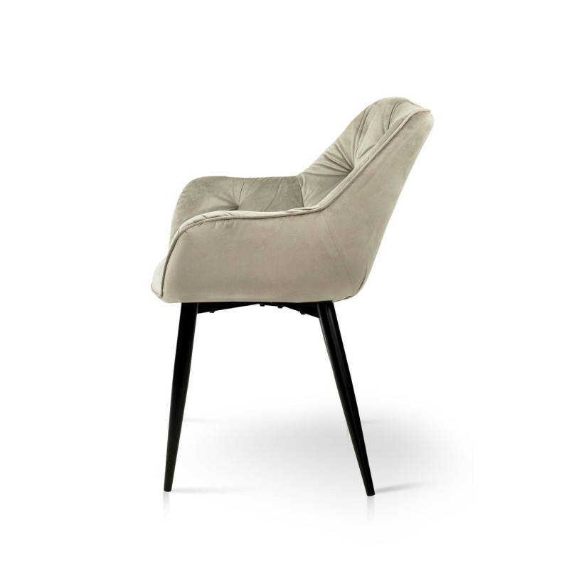 Крісло Парадіз HC-R18, чорний/велюр пісочний (А0055038)