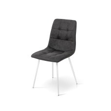 Стілець Чілі (круглий) білий/мкфібра вінтаж сірий (А0052365)