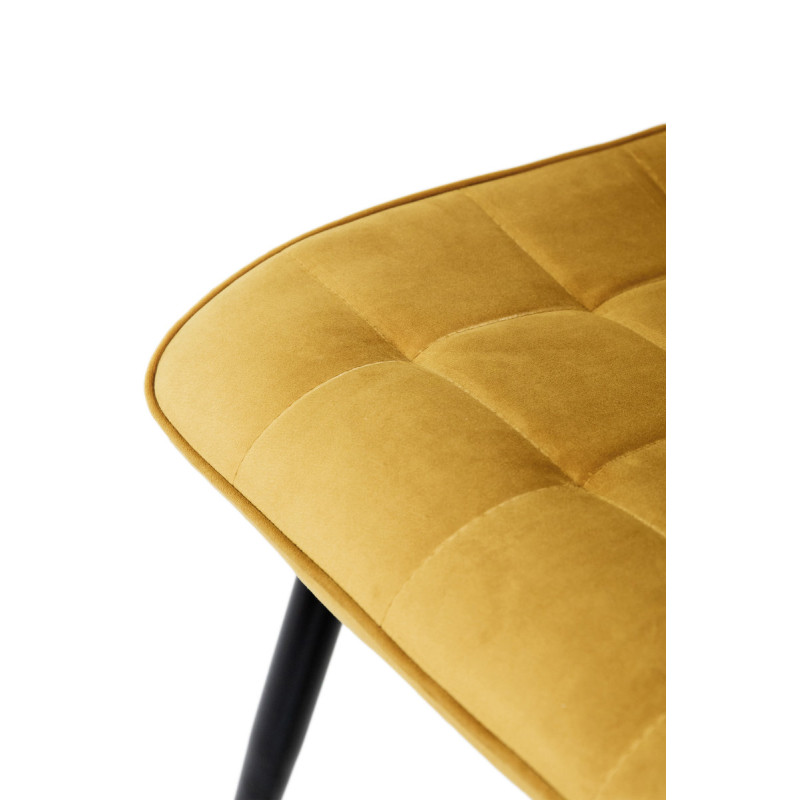 Стул Вилли черный /велюр карри (А0057183)