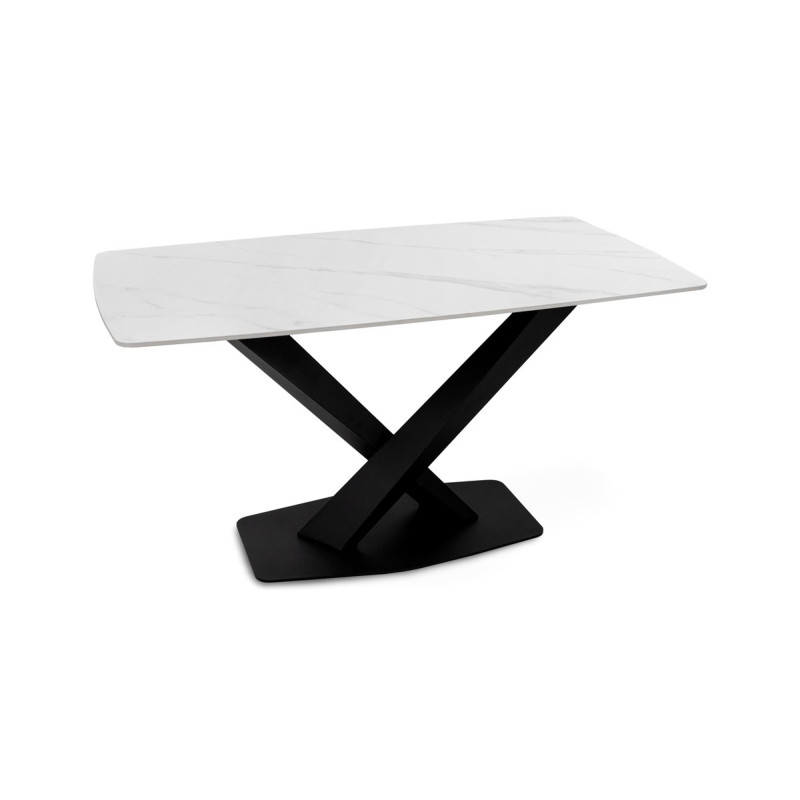 Стіл БІНГО 140*80,  кераміка білий мрамор (А0057204)