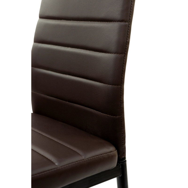Стул Рио, черный/кожзам темный шоколад (А0056265)