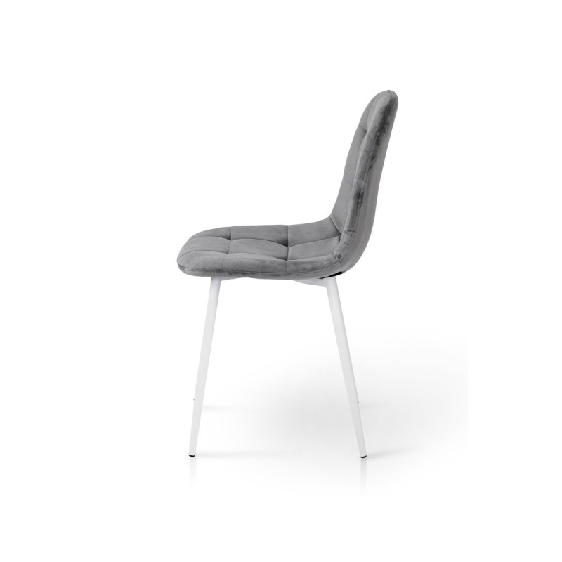 Стул Квест, белый/велюр светло-серый (А0054759)