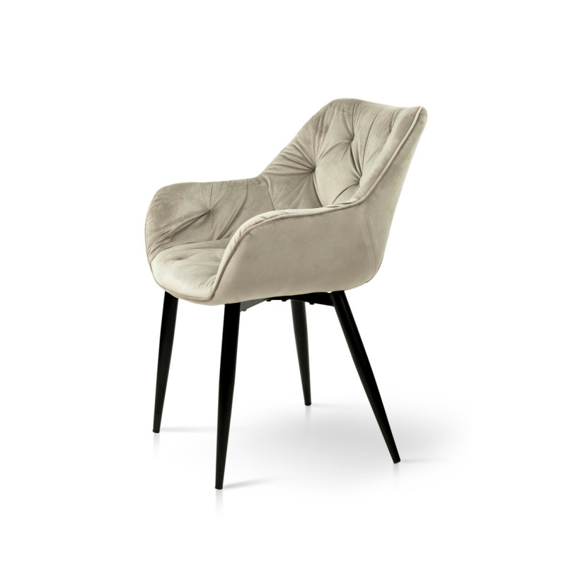 Крісло Парадіз HC-R18, чорний/велюр пісочний (А0055038)