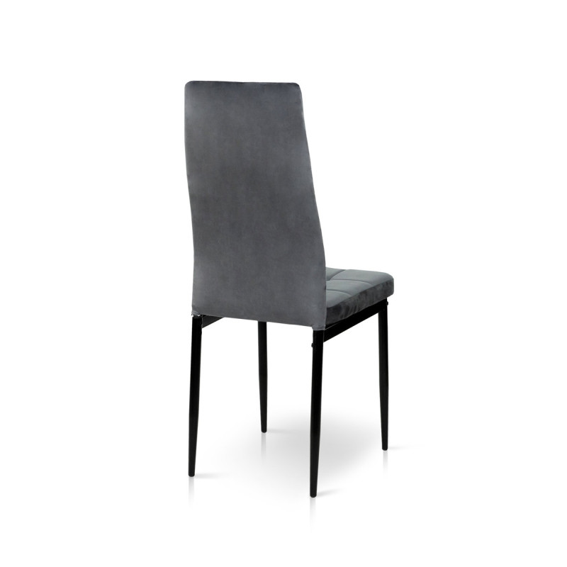Стілець Айс, чорний/велюр темно-сірий (А0057601)