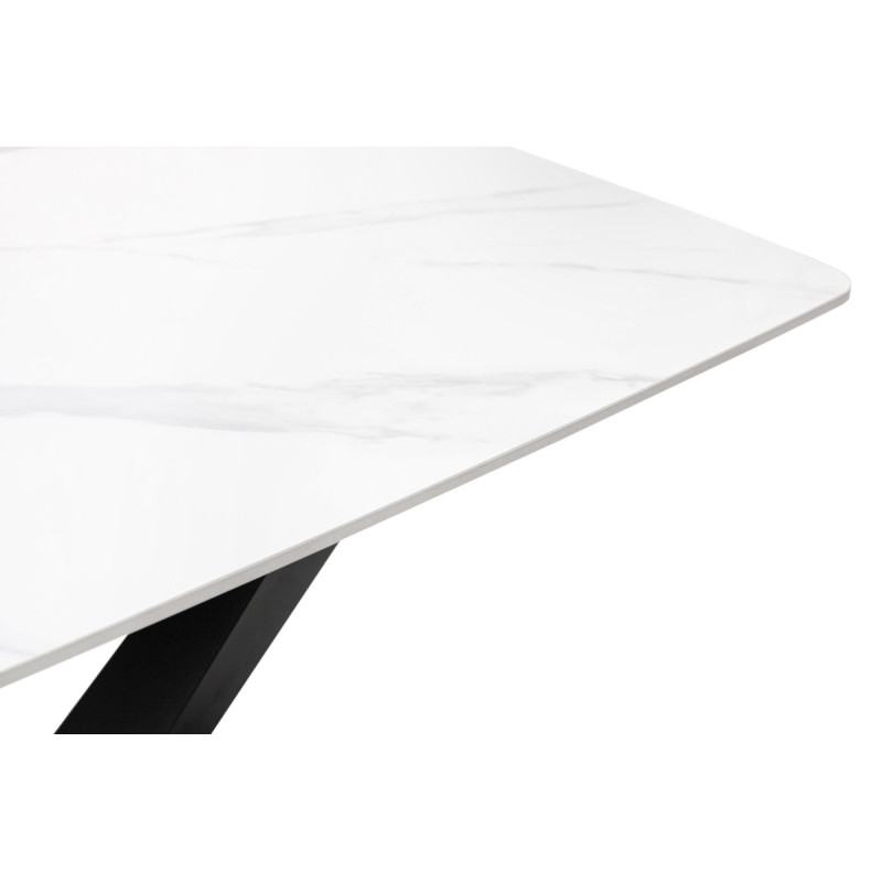 Стіл БІНГО 140*80,  кераміка білий мрамор (А0057204)