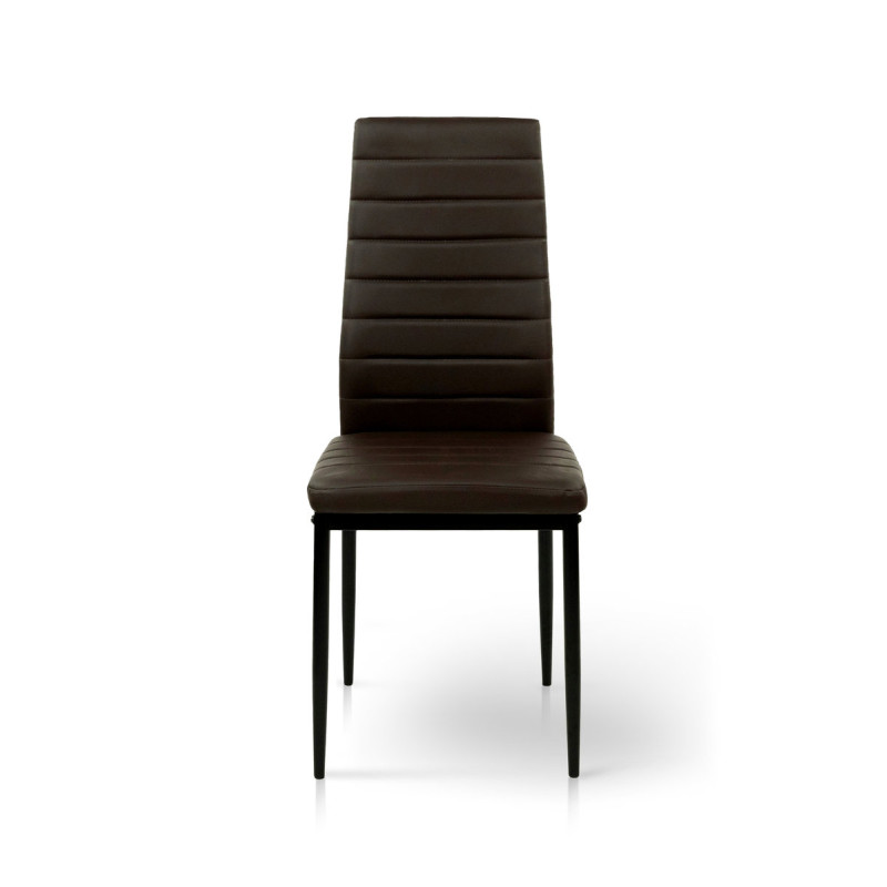 Стул Рио, черный/кожзам темный шоколад (А0056265)