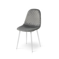 Стул Марс белый/велюр серый (А0056398)