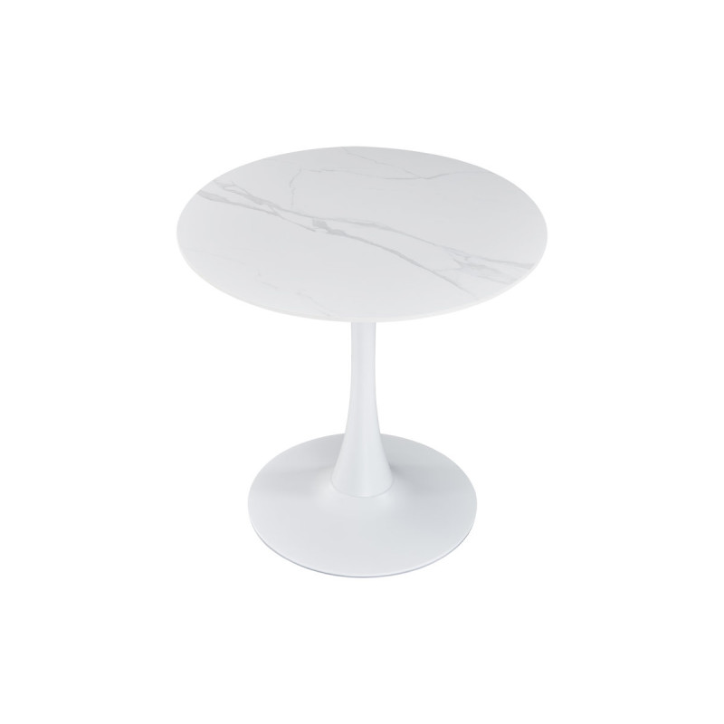 Стіл Опал (D=80), білий/кераміка білий (А0057279)