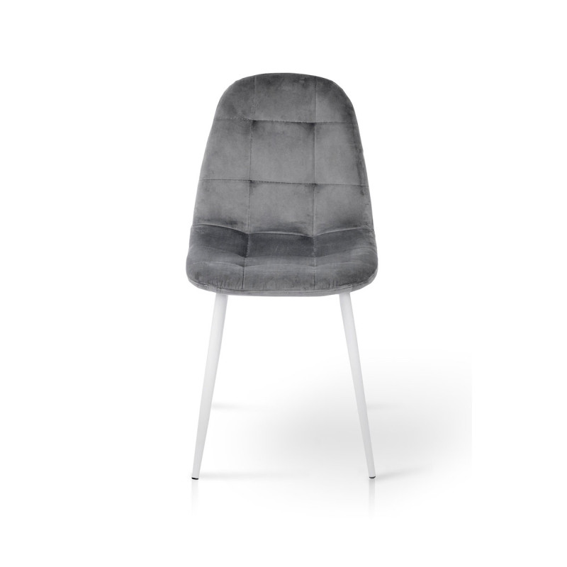 Стул Квест, белый/велюр светло-серый (А0054759)