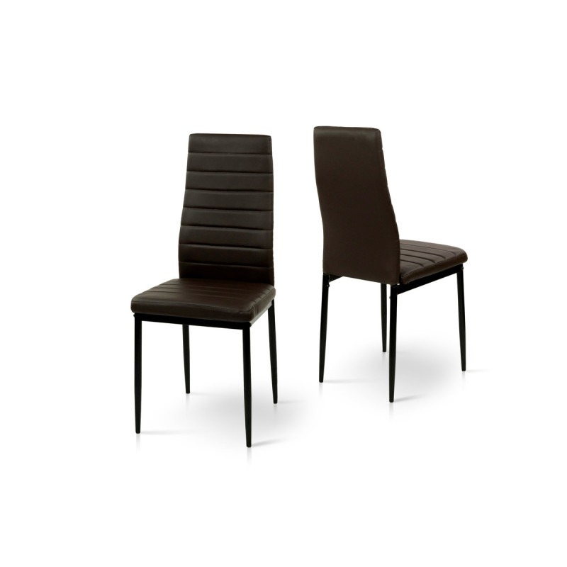 Стул Рио, черный/кожзам темный шоколад (А0056265)