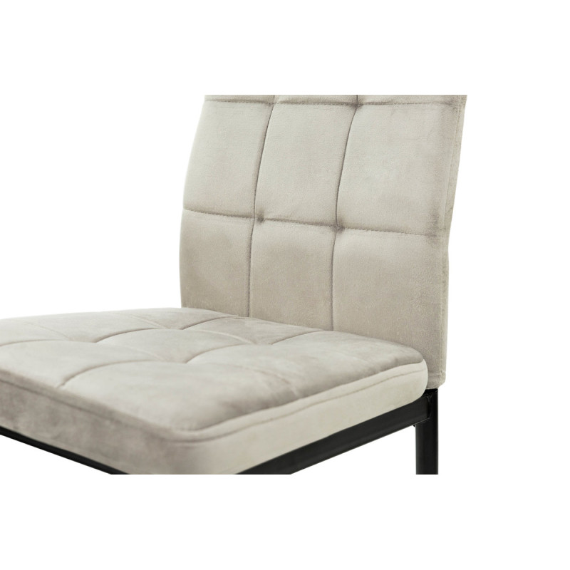 Стул Айс, черный/велюр мокрый песок (А0057458)