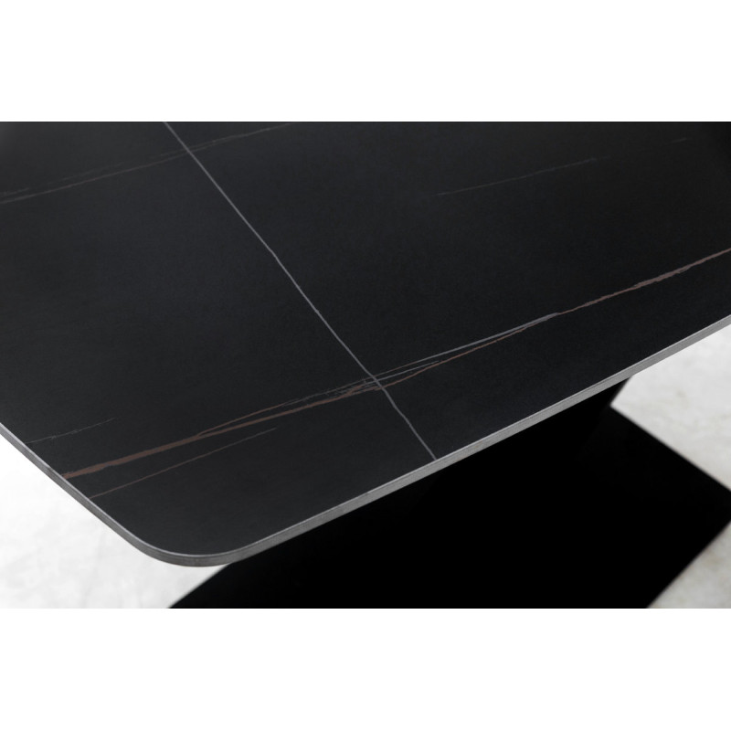 Стіл БІНГО 140*80,  кераміка чорний мармур (А0055671)