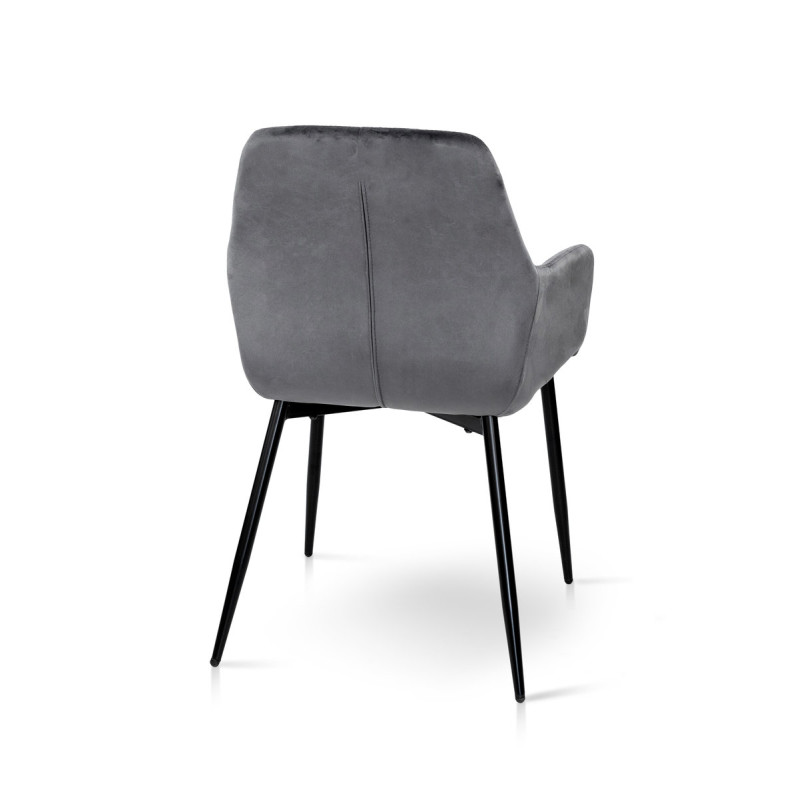 Стул Томас XS-2836, черный/велюр серый (А0057182)