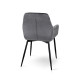 Стул Томас XS-2836, черный/велюр серый (А0057182)