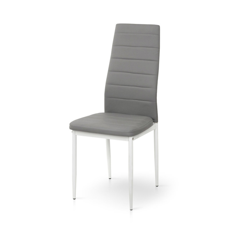 Стул Рио, белый/кожзам светло-серый (А0059254)