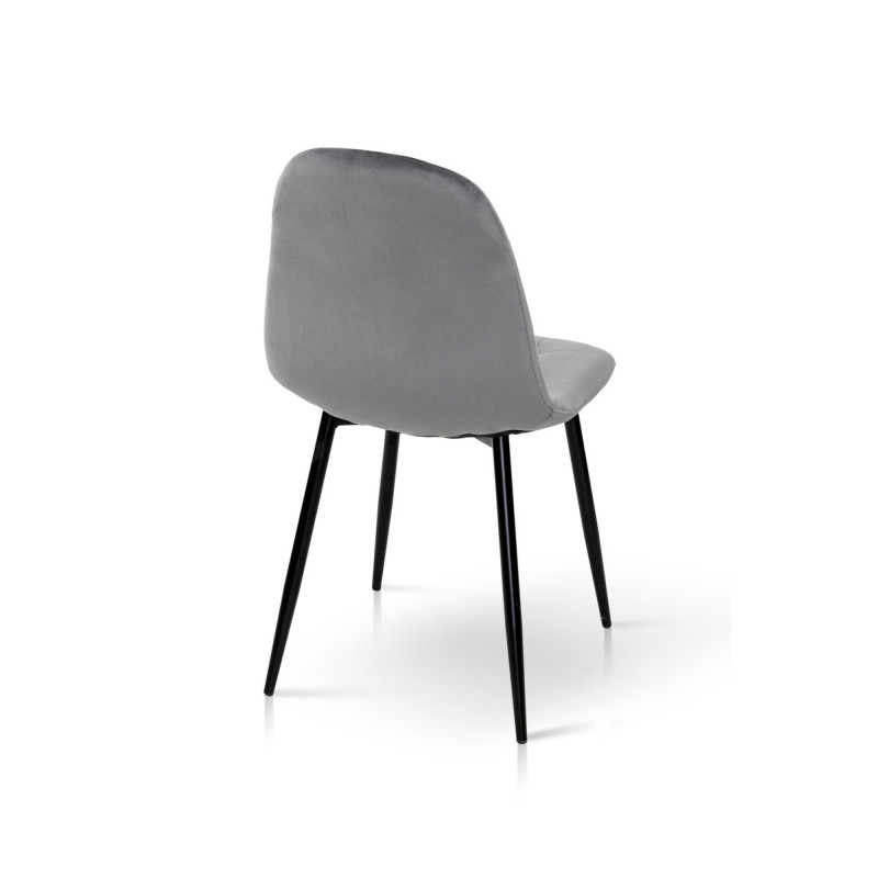 Стілець Квест, чорний/велюр сірий (А0056404)