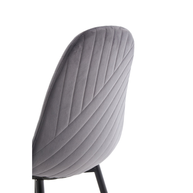 Стілець Яріс чорний/велюр сірий, G062-40 (А0060212)