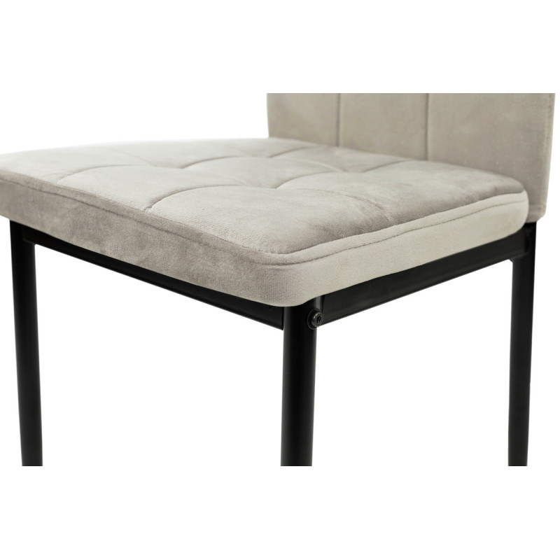 Стул Айс, черный/велюр мокрый песок (А0057458)