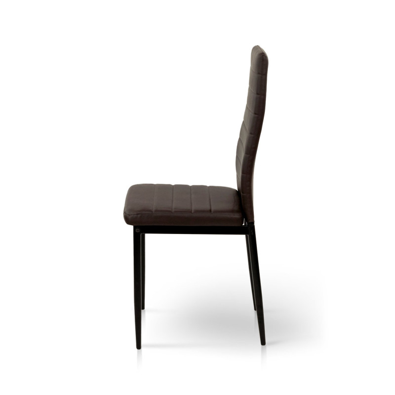 Стул Рио, черный/кожзам темный шоколад (А0056265)