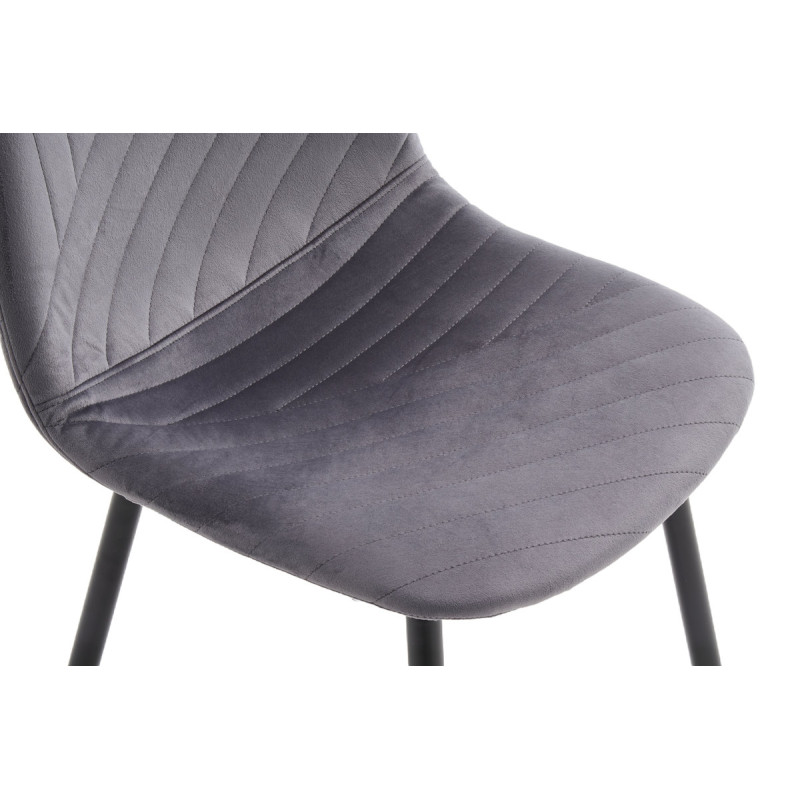 Стілець Яріс чорний/велюр сірий, G062-40 (А0060212)