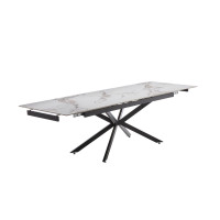 Стол Магнум 180(+40+40)*90, черный/нефрит белый (А0058769)