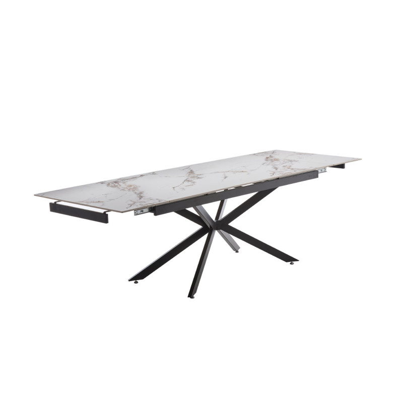 Стіл Магнум 180(+40+40)*90, чорний/нефріт білий (А0058769)