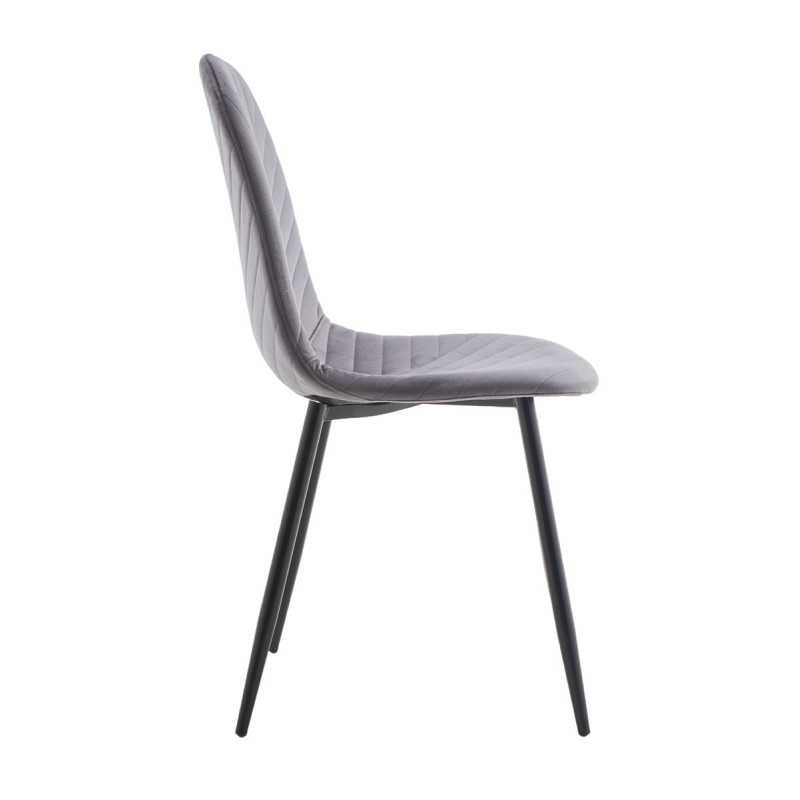 Стілець Яріс чорний/велюр сірий, G062-40 (А0060212)