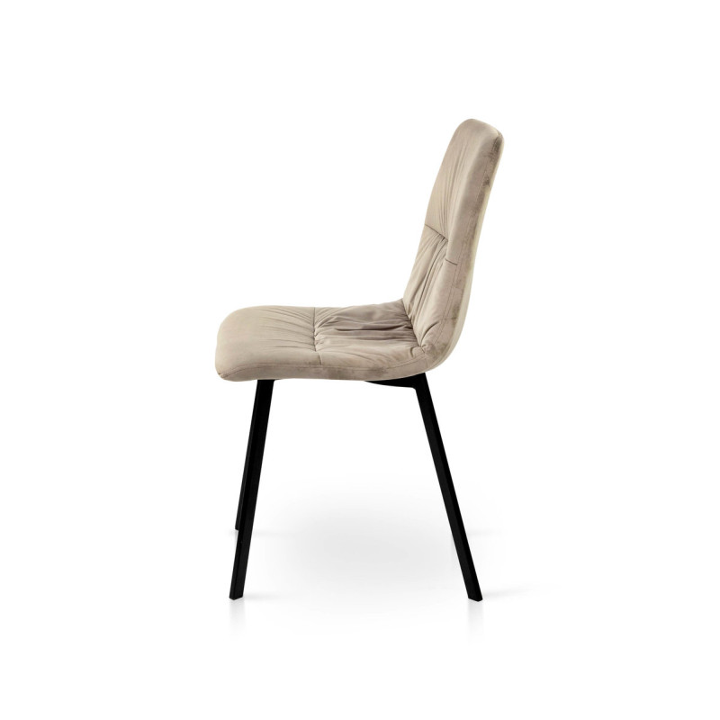 Стілець Авері чорний/велюр мокрий пісок Bluvel-40 (А0056395)