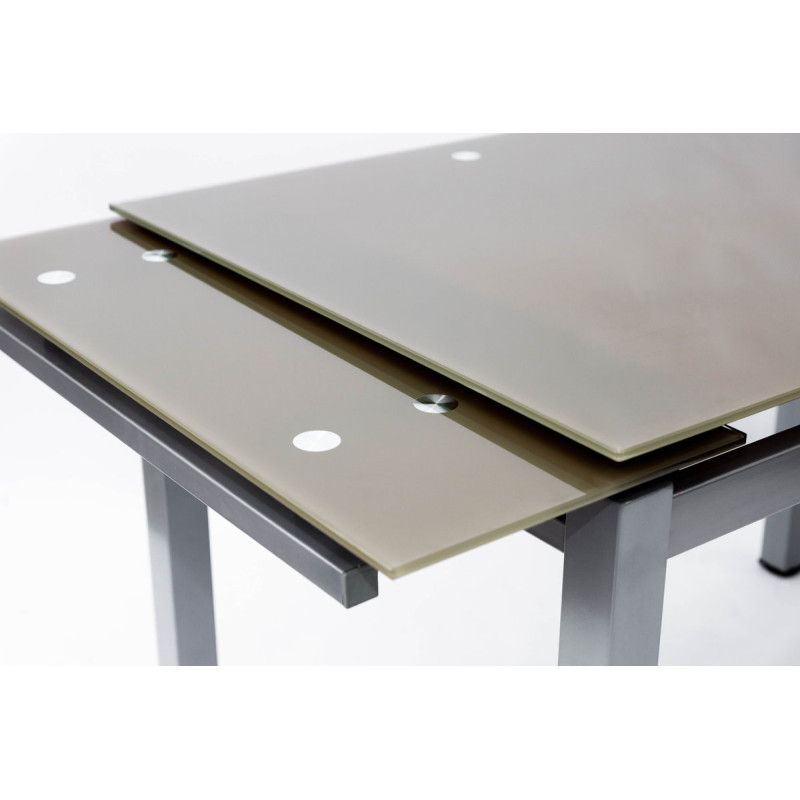 Стіл Венді XS-1025, 80/130*65, кавовий (скло) (А0052127)