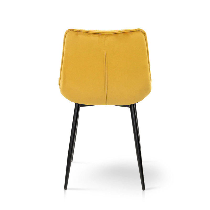 Стул Прадо черный, велюр карри (А0055831)