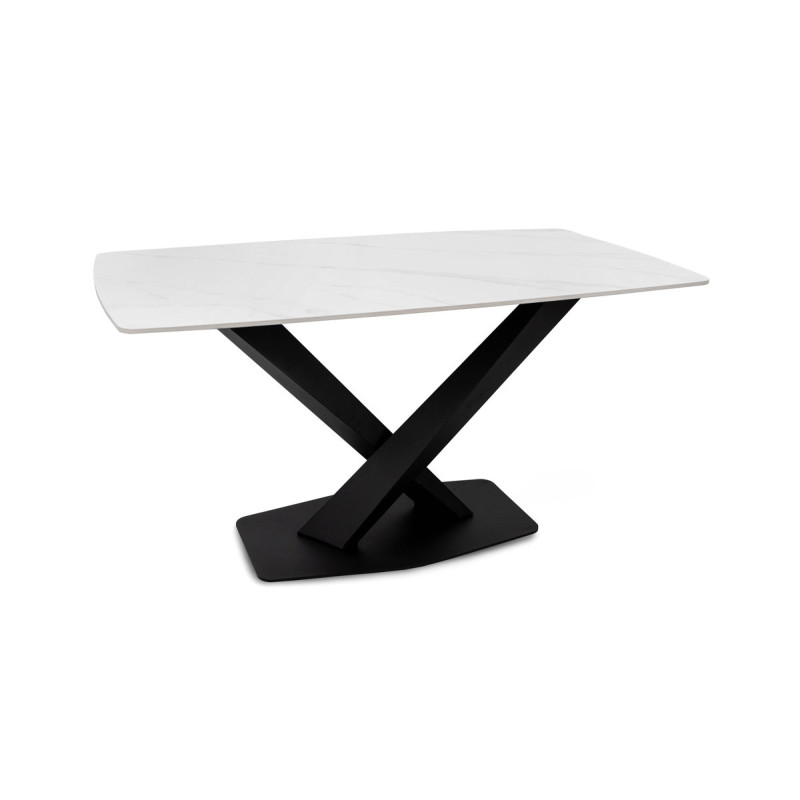 Стіл БІНГО 140*80,  кераміка білий мрамор (А0057204)