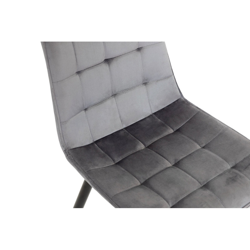 Стул Вилли черный/велюр серый (А0054750)