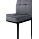 Стілець Айс, чорний/велюр темно-сірий (А0057601)