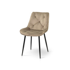 Стул Прадо черный/велюр мокрый песок (А0056388)