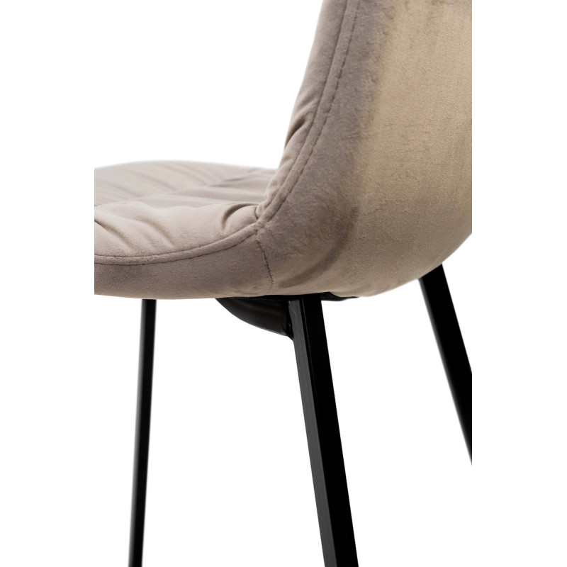 Стілець Авері чорний/велюр мокрий пісок Bluvel-40 (А0056395)