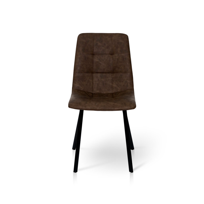 Стул Чили (квадрат) черный/коричневыйRU-05 (А0052358)